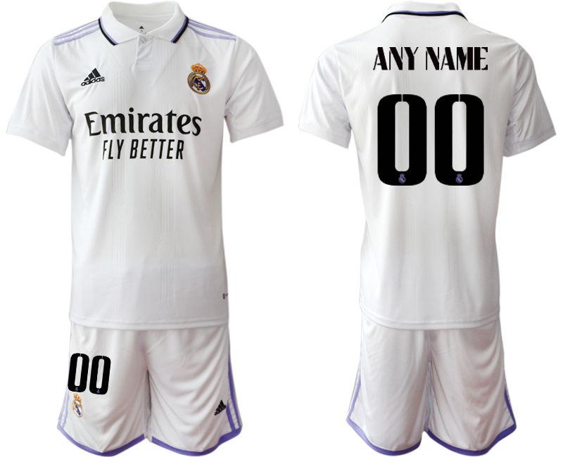 Men 2022-2023 Club Real Madrid home white customized Soccer Jersey->real madrid jersey->Soccer Club Jersey